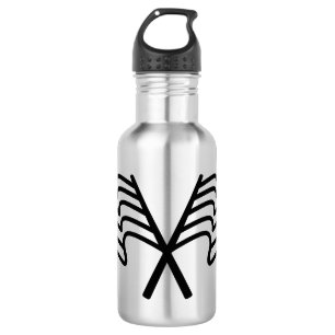 Minimale Rennflagge Sport weht Edelstahlflasche