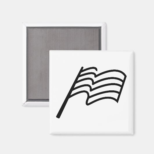 Minimale Rennflagge Sport weht Magnet (Vorderseite/Rückseite)