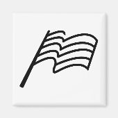 Minimale Rennflagge Sport weht Magnet (Vorne)