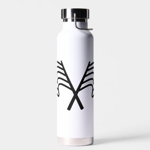 Minimale Rennflagge Sport weht Trinkflasche