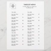Minimale Restaurant-Logo-Catering-Menü-Flugblatt-D Flyer (Hinten)