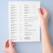 Minimale Restaurant-Logo-Catering-Menü-Flugblatt-D Flyer (Hand)