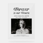 Minimale Retro-Beerdigung für immer in unserem Her Acrylschild (Vorderseite)