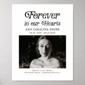 Minimale Retro-Beerdigung für immer in unserem Her Poster (Vorne)