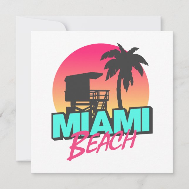Minimale Retro-Miami-Beach-Buchstaben (Vorderseite)