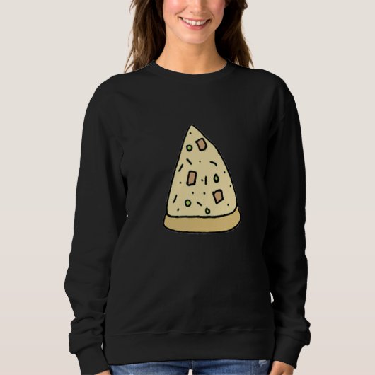 Minimale Retro-Scheibe des Pepperoni-Pizza-Pie-Ger Sweatshirt (Vorderseite)