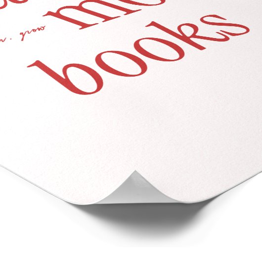 Minimale Retro Typografie Buch Lover Poster (Ecke)