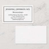 Minimale Rheumatologe-Visitenkarte Visitenkarte (Vorne/Hinten)