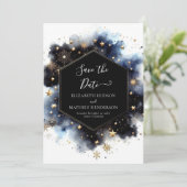 Minimale romantische Hochzeit Save The Date (Stehend Vorderseite)