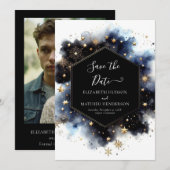Minimale romantische Hochzeit Save The Date (Vorne/Hinten)