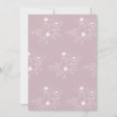 Minimale Rosa Anemone Kunst Hochzeit Save The Date (Rückseite)