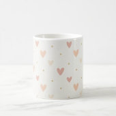 Minimale Rosa-Herzen-Tasse  Kaffeetasse (Mittel)