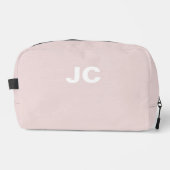 Minimale Rosa Monogramm Moderne Reisen Waschbeutel (Vorderseite)