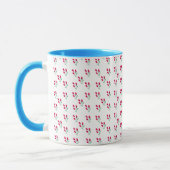 Minimale rosa Tulpen-Blumenmuster Tasse (Links)