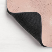 Minimale rosafarbene gesprenkelte Musterung Mousepad (Ecke)