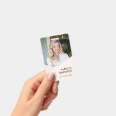 Minimale Rose Foto Notar Signierung Agent Abzeiche Ausweis (Handheld)