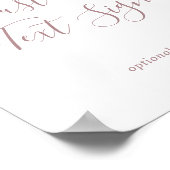 Minimale Rose Gold Cards & Geschenke Eigene Textsi Poster (Ecke)
