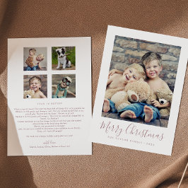 Minimale Rose Gold Frohe Weihnachten Jahr in Überp