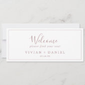 Minimale Rose Gold Hanging Seating Chart Header (Rückseite)
