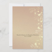 Minimale Rose Gold Hochzeit Einladung (Rückseite)