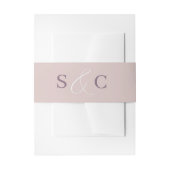 Minimale Rose Gold Monogramm Hochzeit Einladungsbanderole (Vorderseite Beispiel)