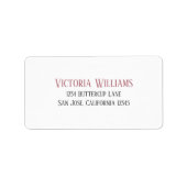 Minimale Rose Gold Pink Gray Wedding RSVP-Adresse Adressaufkleber (Vorne)