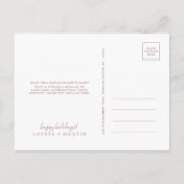 Minimale Rose Gold Verheiratete Weihnachten Vielen (Rückseite)