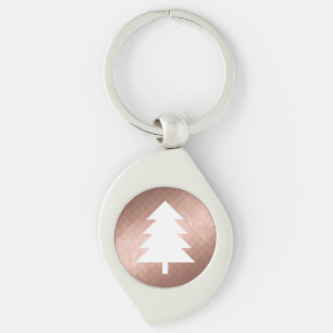 Minimale Rose Gold Weihnachtsbaum modern Schlüsselanhänger