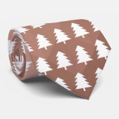 Minimale Rose goldene geometrische Weihnachtsbäume Krawatte (Gerollt)
