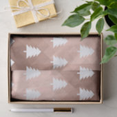 Minimale Rose goldene geometrische Weihnachtsbäume Seidenpapier (Geschenk)