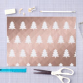 Minimale Rose goldene geometrische Weihnachtsbäume Seidenpapier (Handwerk)