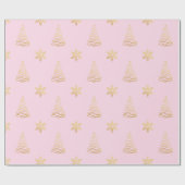 Minimale Rose Goldfolie Weihnachtsmuster Geschenkpapier (Flach)