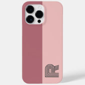 Minimale Rose mit zwei Farbblöcken Case-Mate iPhone Hülle (Rückseite)