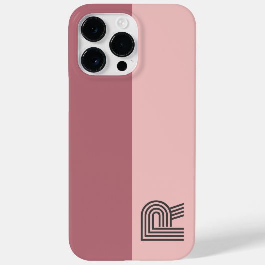Minimale Rose mit zwei Farbblöcken Case-Mate iPhone Hülle (Rückseite)