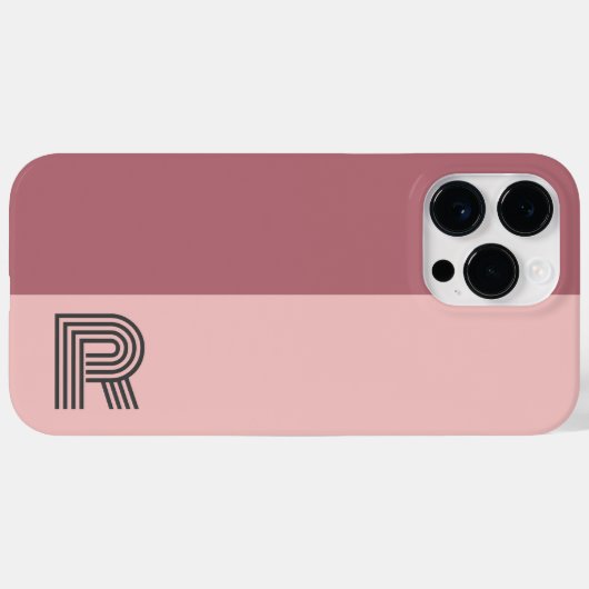 Minimale Rose mit zwei Farbblöcken Case-Mate iPhone Hülle (Rückseite (Horizontal))