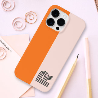 Minimale Rose mit zwei Farbblöcken Rosa Orange Mon Case-Mate iPhone 14 Pro Max Hülle