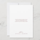 Minimale Rose Verheiratet kleine Weihnachten Danke (Rückseite)