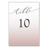 Minimale Roségold-Hochzeit Tischnummer (Rückseite)