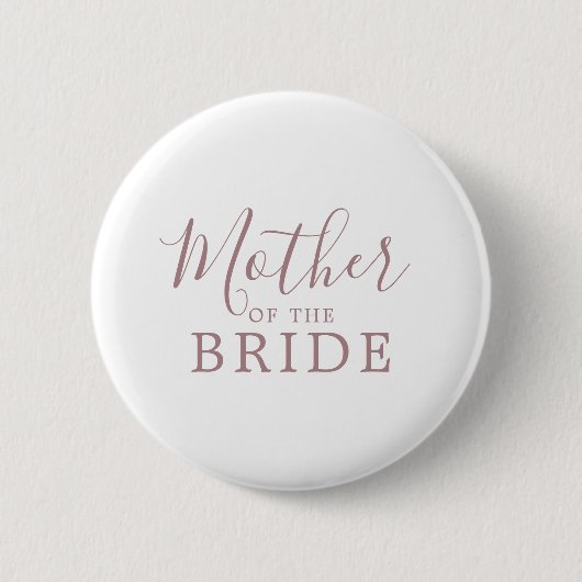 Minimale RoseGold Mutter des Bride-Brautparty Button (Vorderseite)