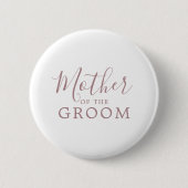 Minimale RoseGold Mutter des Groom-Brautparty Button (Vorderseite)