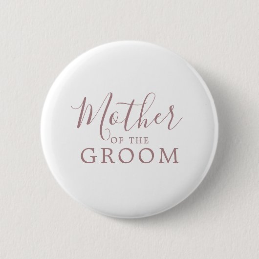 Minimale RoseGold Mutter des Groom-Brautparty Button (Vorderseite)