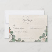 Minimale Rost grüne Eukalyptus-Wreath-Hochzeit RSVP Karte (Vorderseite)
