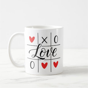 Minimale rote Herzen Liebestasse Kaffeetasse