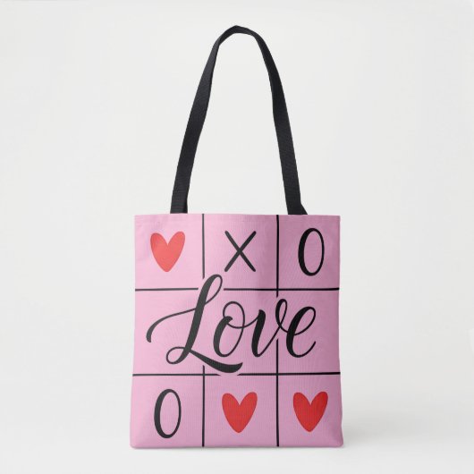 Minimale rote Herzen Love-Tasche Tasche (Vorderseite)