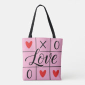 Minimale rote Herzen Love-Tasche Tasche (Rückseite)