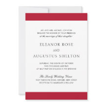 Minimale rote moderne All-in-One-Hochzeit