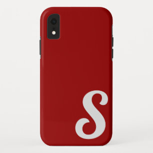 Minimale Rote Monogramm Personalisieren Case-Mate iPhone Hülle