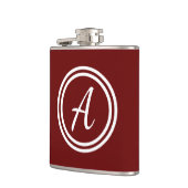 Minimale rote Monogrammierung Flachmann (Links)
