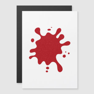 Minimale rote Tomaten-Splash-Magnetkarte (benutzer Magneteinladung