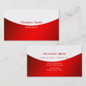 Minimale rote und weiße Visitenkarte (Vorne/Hinten)